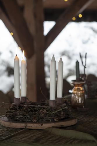 Lysstake - Adventsstake - Rustfritt - Kubbelys - Ø 21,7 cm - www.frokenfraken.se