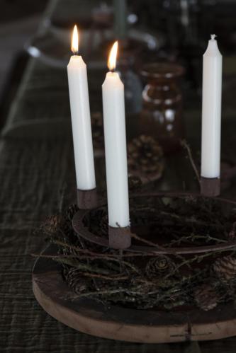 Lysstake - Adventsstake - Rustfritt - Kubbelys - Ø 21,7 cm - www.frokenfraken.se