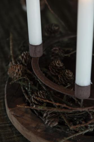 Lysstake - Adventsstake - Rustfritt - Kubbelys - Ø 21,7 cm - www.frokenfraken.se