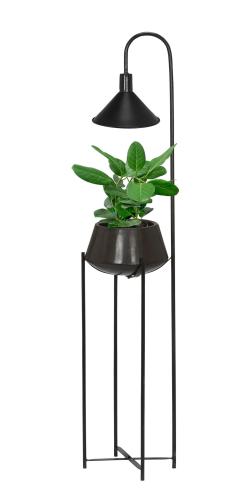 Blomsterpotte - Med innebygd belysning - Svart - 140 cm - www.frokenfraken.se