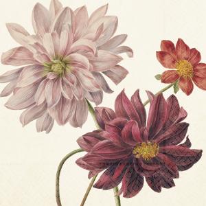 Serviett - Dahlier - 33 x 33 cm - www.frokenfraken.se