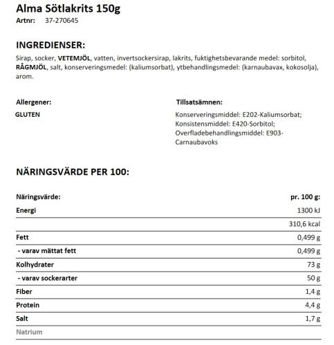 Presentboks - Søt & Salt Lakris - 16 cm - www.frokenfraken.se