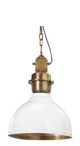 Taklampe - Manchester - Hvit/Messing - Ø35 cm - www.frokenfraken.se