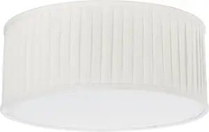 Taklampe - Plafond - Plissé - Offwhite - Ø45 cm - www.frokenfraken.se