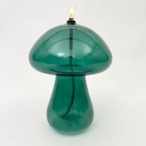 Oljelampe X – Soppformet – Grønn – Ø14 x 18 cm - www.frokenfraken.se