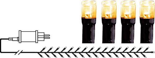 Ljusslinga - Utendørs - 80 stk varm hvit LED - 8 meter - www.frokenfraken.se