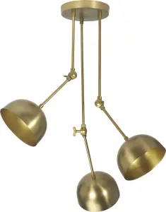 Taklampe - Brighton 3-armet - Messing - 65 x 62 cm - www.frokenfraken.se