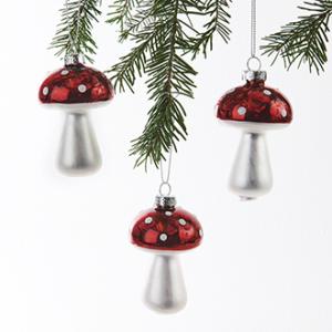 Svampar - glass med snøre - 3stk - 7cm - www.frokenfraken.se