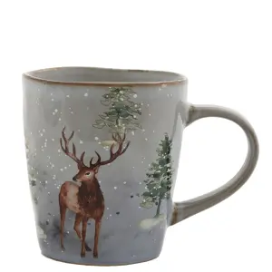 Kopp - Hjort/Vinter - 10 x 10 cm - www.frokenfraken.se