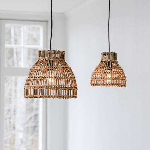 Taklampe - Sarah - Rattan/Natur - Ø24 cm - www.frokenfraken.se