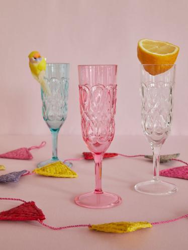 Champagneglass - Rosa - 21 cm - www.frokenfraken.se
