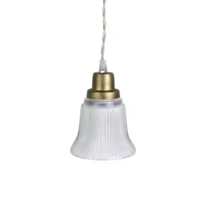 Taklampe Ulla Antikk Messing - Hvit - Ø12 x H15 cm - www.frokenfraken.se