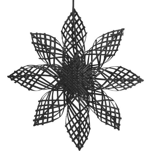 Adventsstjerne - Anna Star - Rattan/Svart - Ø45,5 cm - www.frokenfraken.se
