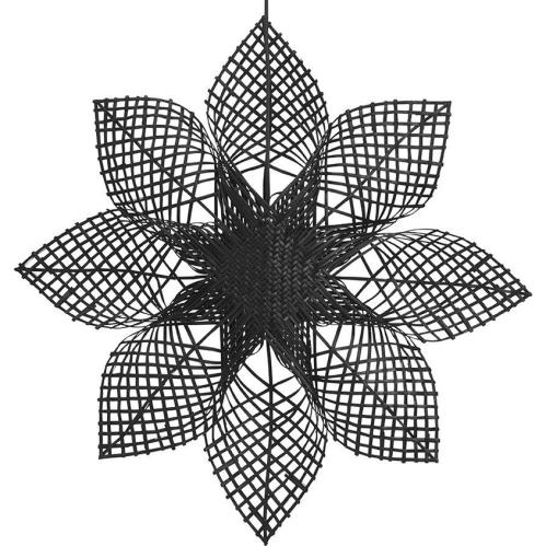 Adventsstjerne - Anna Star - Rattan/Svart - Ø82 cm - www.frokenfraken.se