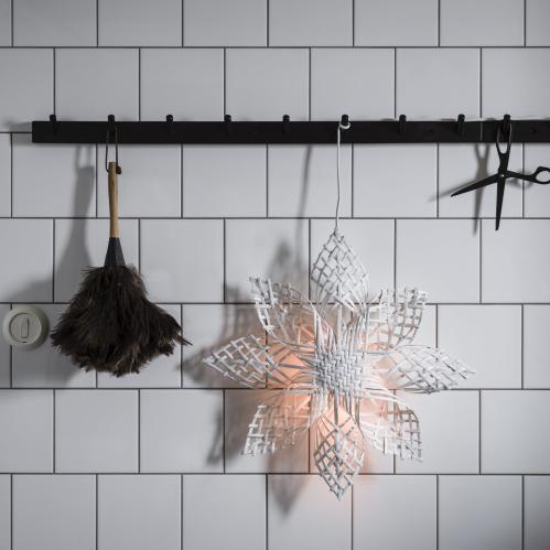 Adventsstjerne - Anna Star - Rattan/Hvit - Ø68 cm - www.frokenfraken.se