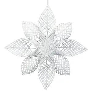 Adventsstjerne - Anna Star - Rattan/Hvit - Ø82 cm - www.frokenfraken.se