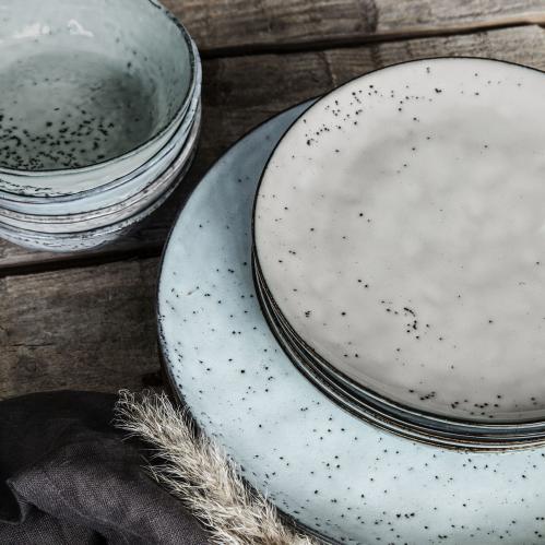 Skål - Rustikk - Grå/Blå - Ø21.5 cm - www.frokenfraken.se