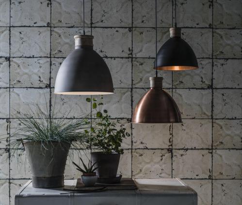 Taklampe - Roseville - Sement/Grå - 42 x Ø42 cm - www.frokenfraken.se