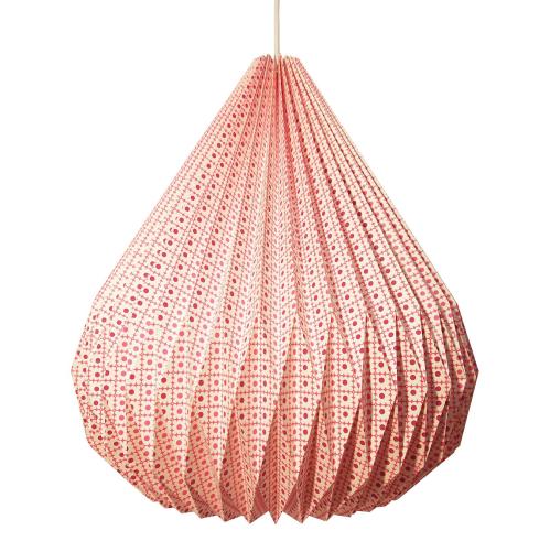 Papperslampe - Min plass - Rød - 42x47cm - www.frokenfraken.se