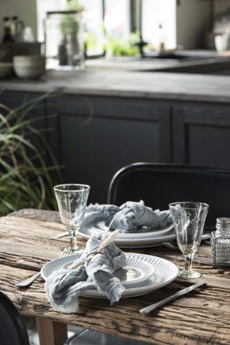 Tygserviett dobbeltvevd lyseblå - 40 x 40 CM - www.frokenfraken.se