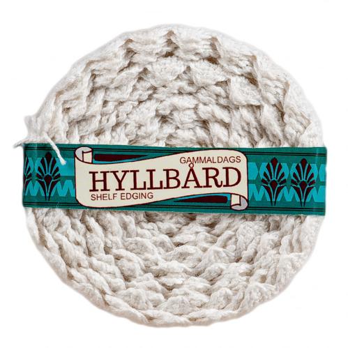 Hyllkant - Selvklebende hvit heklet blonde - 2 cm bred - www.frokenfraken.se