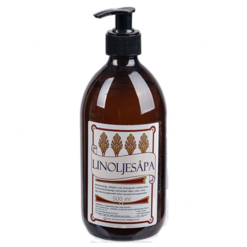 Linoljesåpe - Glassflaske - Original - 0,5L - www.frokenfraken.se
