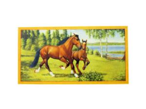 Bonad - hester i hagen - 40 x 21 cm - www.frokenfraken.se