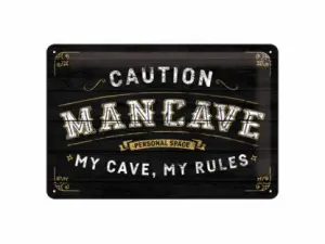 Plåtskylt - Man Cave - 20 x 30 cm - www.frokenfraken.se