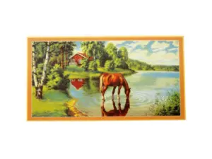 Bonad - hest drikker vann - 39 x 21 cm - www.frokenfraken.se