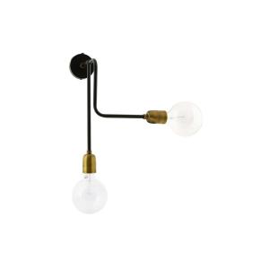 Vegglampe - Molekylær - Svart/Messing - 3018 cm - www.frokenfraken.se