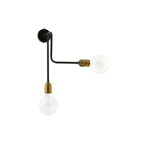 Vegglampe - Molekylær - Svart/Messing - 3018 cm - www.frokenfraken.se
