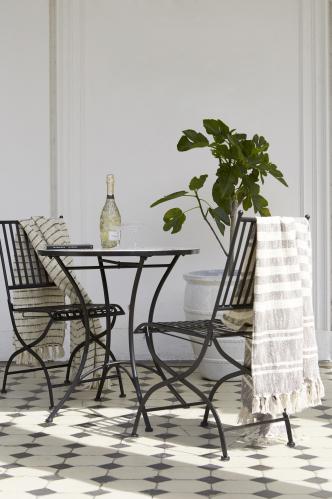 Trædgårdsstol - Stol - 2-pack - Jærn - Svart - 41 x 52 x 88 cm - www.frokenfraken.se
