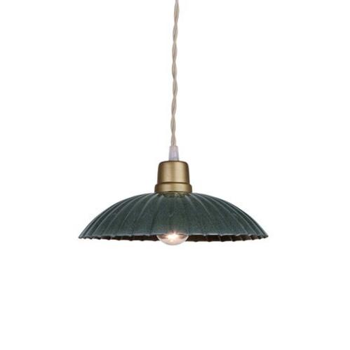 Taklampe Ingrid Mørkegrønn Stor - Ø 23,5 x 3,5 cm - www.frokenfraken.se