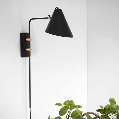 Vegglampe - Club - Svart - 46 x 62 x 18 cm - www.frokenfraken.se