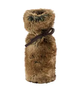 Vinpåse – Amber Wolf – Brun – Fuskepels – 30 x 13 cm - www.frokenfraken.se