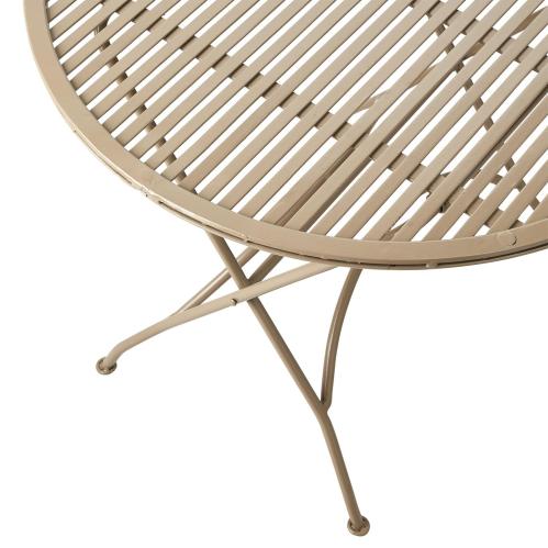 Hagebord - Rundt - Metall Beige - Ø61 x 50 cm - www.frokenfraken.se