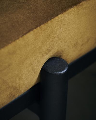 Bænk - Sammet/Gul - 45 x 160 cm - www.frokenfraken.se