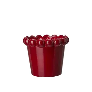 Krukke – Liten – Rød – Ø11 x 13 x 11 cm - www.frokenfraken.se