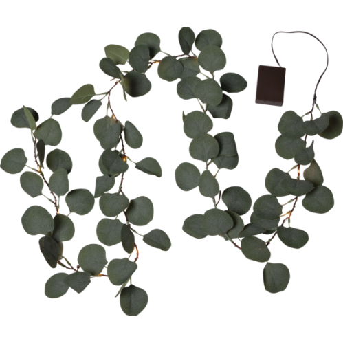 Lyslenke - eukalyptus - 20 lamper - 180 cm - www.frokenfraken.se