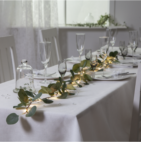 Lyslenke - eukalyptus - 20 lamper - 180 cm - www.frokenfraken.se