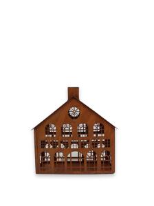 Lyslykt - Hus - Rust - 25 x 24 x 10 cm - www.frokenfraken.se