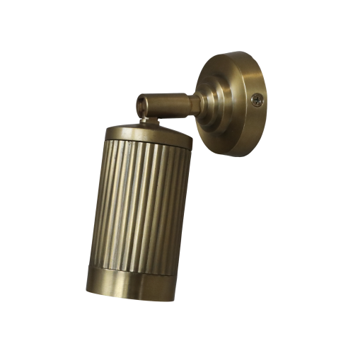 Vegglampe - Messing - Riflet - Ø7 x 15 cm - www.frokenfraken.se