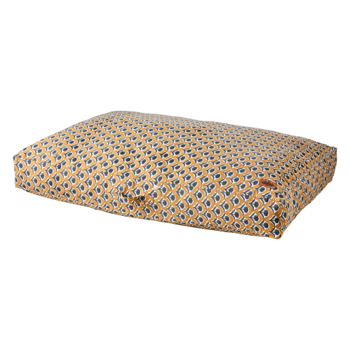 Setepute til pall - Sennepsgul/grå/hvit - 117 x 80 cm - www.frokenfraken.se
