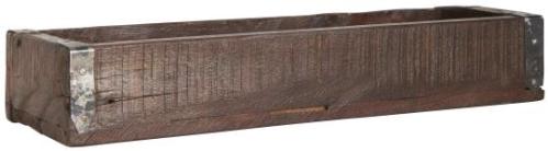 Trélåda - Med metallbeslag - Brun - 11,5 x 6 x 35 cm - www.frokenfraken.se