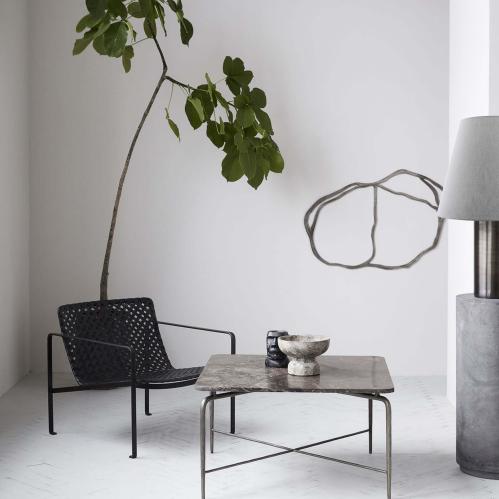 Lampfot - Bakora - Antik metallisk - 52 x 17 cm - www.frokenfraken.se