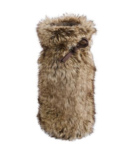 Vinpåse – Sibirian Wolf – Brun – Fuskepels – 30 x 13 cm - www.frokenfraken.se