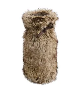 Vinpåse – Sibirian Wolf – Brun – Fuskepels – 30 x 13 cm - www.frokenfraken.se