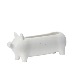 Krukke - Gris - Hvit - 40 x 11 x 16 cm - www.frokenfraken.se