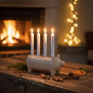 Adventsstake - Gris - Brun - 40 x 11 x 16 cm - www.frokenfraken.se