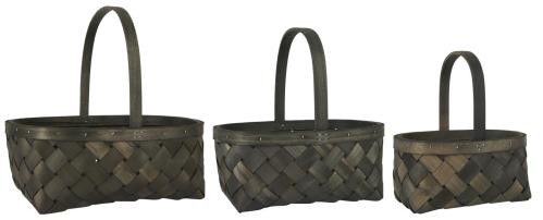 Spånkurver - Svarte - 3 stk (23-34 cm) - www.frokenfraken.se